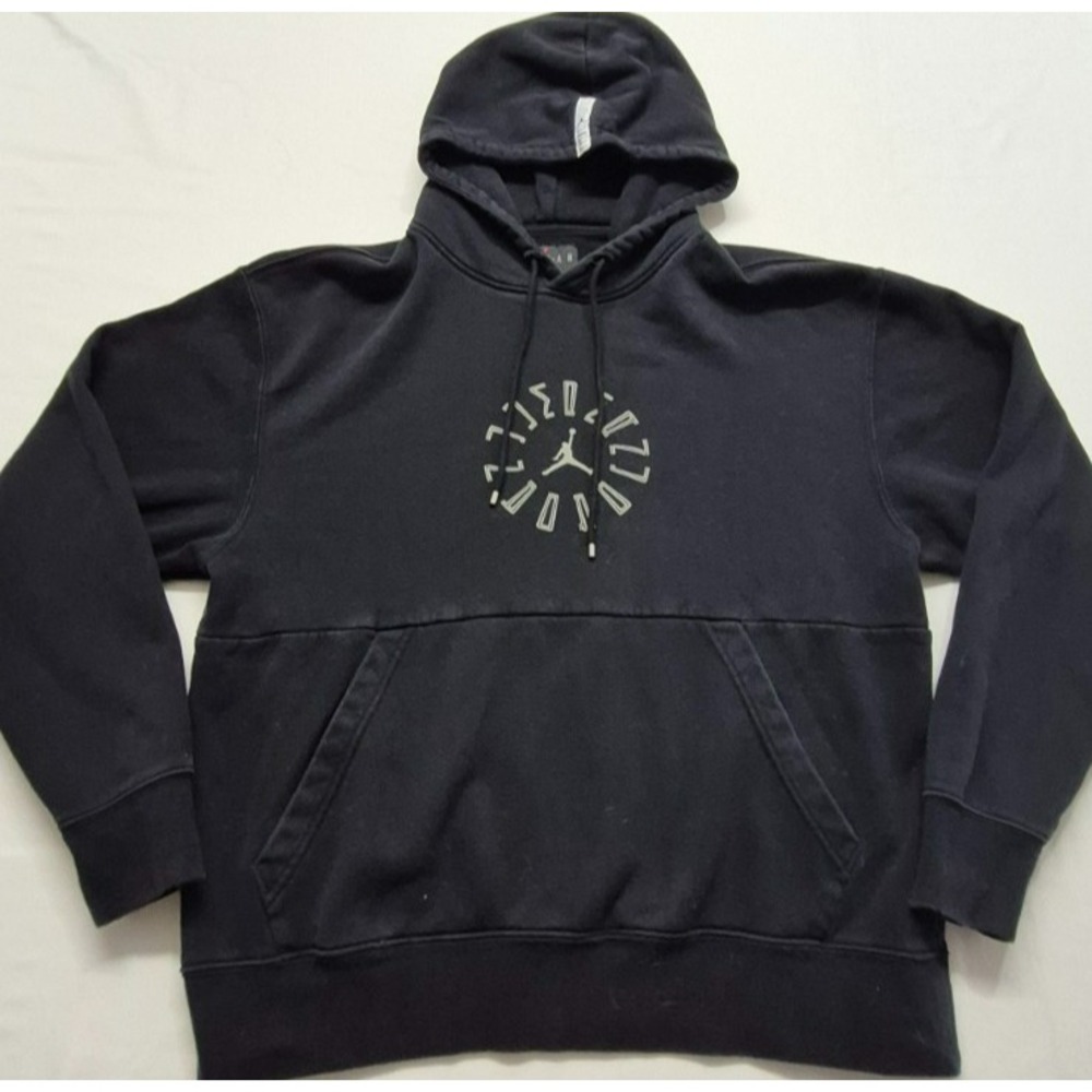 Nike Air Jordan Men's Graphics Fleece Pullover Hoodie pocket sz. L